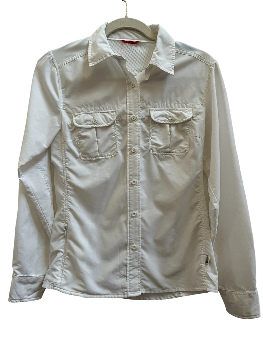 The North Face VaporWick White Button Front Performance Hiking Shirt Gorpcore - Picture 2 of 10
